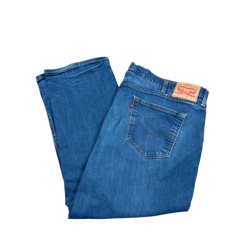 Levi's 543 Jeans Men's 48x29 Big Tall Stretch Straight Blue Denim